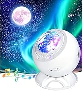 Northern Lights Projector,Star Projector for Bedroom,3 HD Projection Lenses Galaxy Projector,Blue...