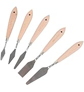 CONDA Palette Knife Painting Tools Metal Knives Wood Handle (5 Piece)