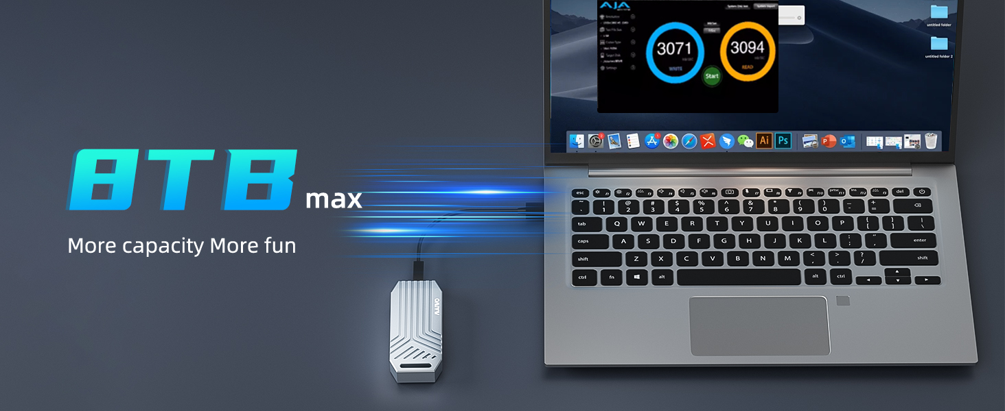 USB4 Type-C to 2280 NVMe Enclosure