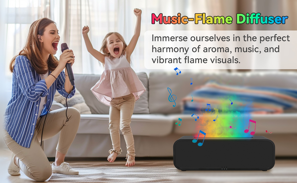 Color changing diffuser; Oil diffuser with remote; Flame humidifier; Diffusers home with flames