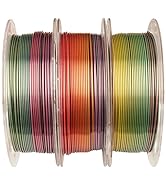 Shiny Silk Multicolor Rainbow PLA Filament, 1.75mm Metallic Gradient 3D Printing Material 