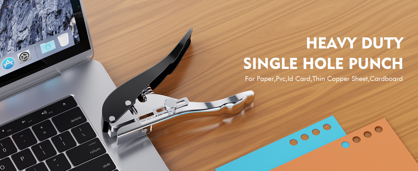 single hole punch black