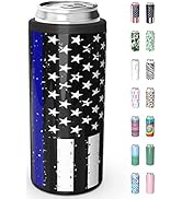 TILUCK Skinny Can Cooler for Slim Beer &amp; Hard Seltzer, Stainless Steel, Doucle-Walled Stainless S...