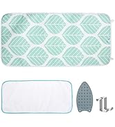Ironing Mat, Portable Ironing Pad 39.4 x 18.9 inch Table Top Iron Board 5 in 1 Travel Ironing Bla...