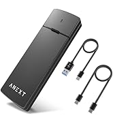 ANEXT M.2 NVME NGFF SSD Enclosure Adapter Tool-Free, RTL9210B Chips, USB C 3.1 Gen 2 10Gbps NVME,...