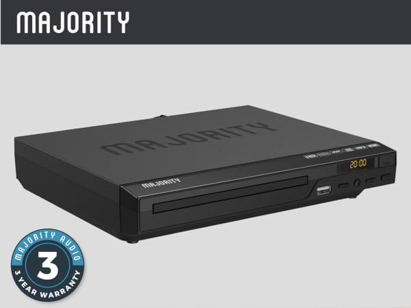 The Majority DVD Player combines compact and sleek, making it the perfect addition to any space