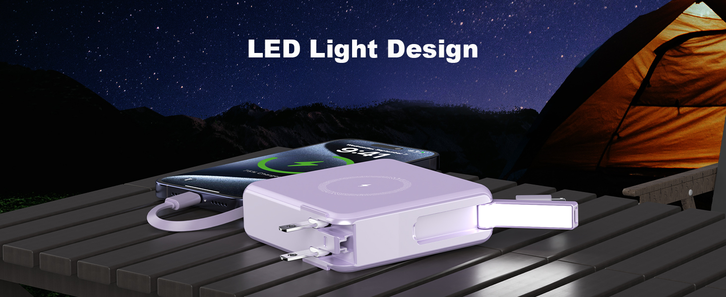 power bank with led light