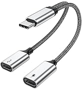 MOGOOD USB C Splitter USB C to USB C Female Adapter USB Y Splitter Cable(NOT for Monitor)USB C Ma...