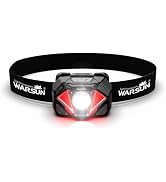 WARSUN WH02 LED Headlamp, Rechargeable Headlamp with Motion Sensor, Ultra-Light Bright Head Light...