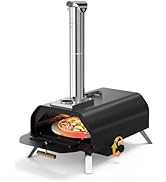 GRILIFE 12 inch Outdoor Pizza Oven, Wood Pellet Pizza Ovens with 360° Rotating Pizza Stone, Outsi...