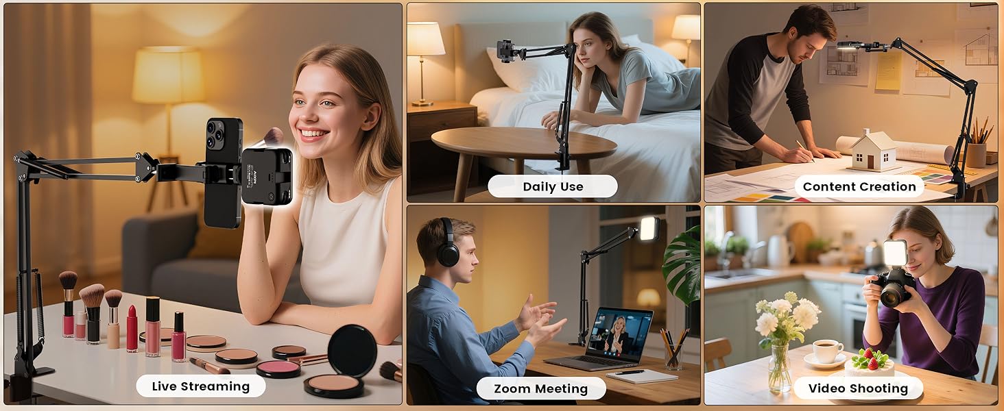 Overhead Phone Mount with Light
