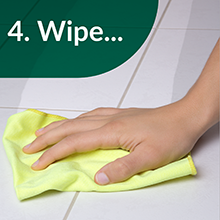 Wipe with a clean cloth to dry
