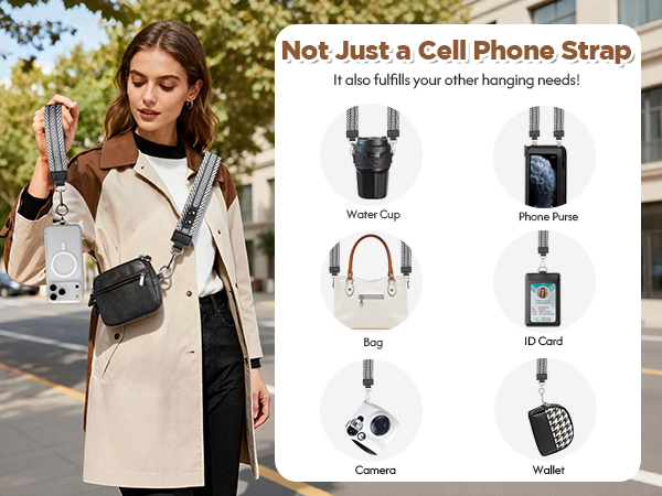 clip and go phone strap crossbody with wallet phone lanyard cross body wrist wristlet pouch purse