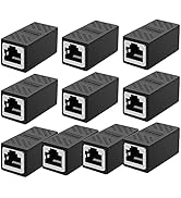 Dingsun RJ45 Coupler in-Line Coupler Cat7/Cat6 /Cat5/ Cat5e Network Cable Extender Adapter, Femal...