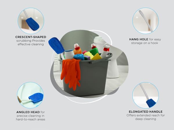 cleaning brush tools bath scrub easy clean wand scrubber ring remover bath set