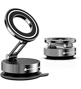 YAOKEEP Magnetic Car Phone Holder for Magsafe [96+LBS Suction &amp; 2800gf Magnetic],360°Adjustable V...