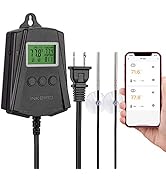 Inkbird WiFi Heat Mat Reptile Thermostat Controller Temperature Controller with 2 Probes and 2 Ou...