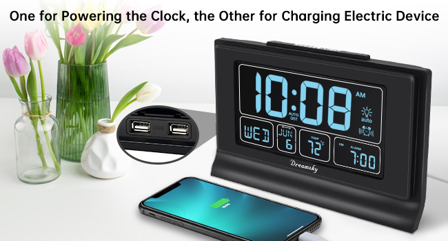 alarm clock with usb port
