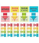 Sign Here Tabs 560 Pcs Sign Here Stickers for Documents Notebooks Home Office School Supplies(4 C...