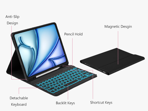 ipad air 13 inch case keyboard