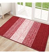 Kitinjoy Indoor Outdoor Door Mat, 32x20 Non-Slip Absorbent Dirt Trapper, Low-Profile Washable Ins...