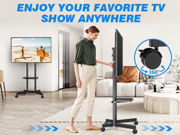 Rolling TV Stand