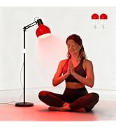 TORANKOS 2-Pack Dimmable Red Light Therapy Bulb, 660nm Red &amp; 850nm Infrared Light Combo for Face ...