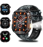 QTLLBT Men's Military Smart Watch HD Compass Altimeter Barometer Fitness Tracker Sports Watch Ped...