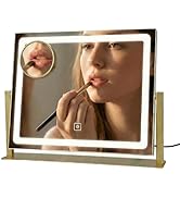 orelease Vanity Mirror with Lights, 16" x 12" Lighted Makeup Mirror with Smart Touch Control, LED...