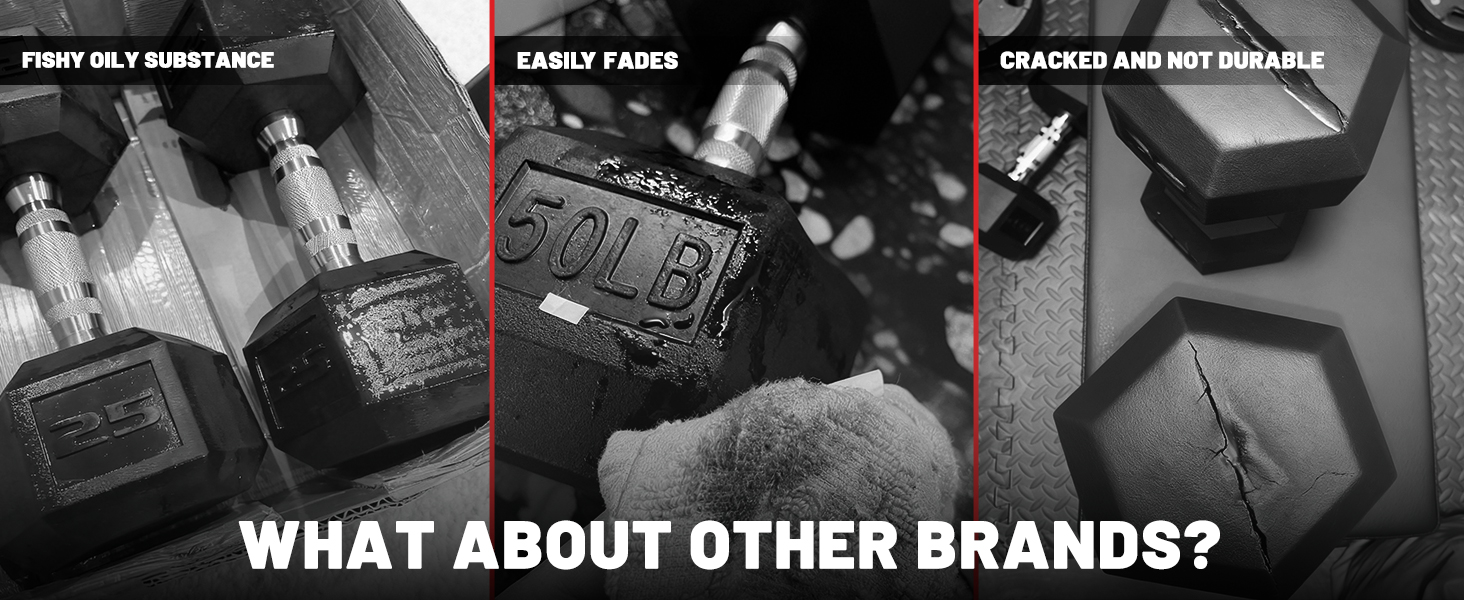 PAPABABE Hex Dumbbell Set