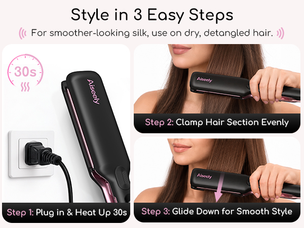 wide flat iron hair straightener