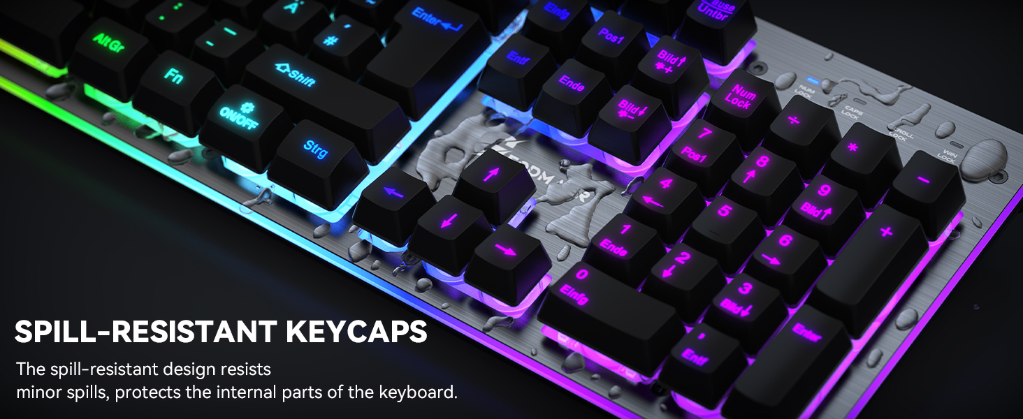 104 keys wired RGB gaming keyboard