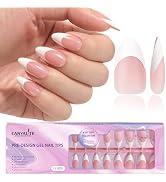 Canvalite French Tip Press on Nails Gel Nail Tips - 300Pcs Pre-Colored Quick and Easy Press on Na...