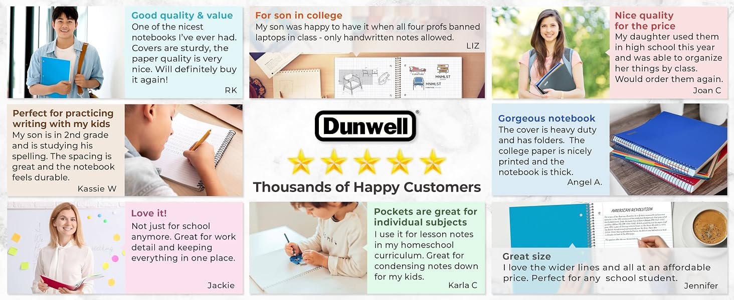 Subject Notebooks testimonials, Thousands of Happy Customers
