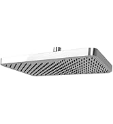 SparkPod 12 Inch Rectangle Rain Shower Head - Ceiling or Wall Mount Rainfall Shower Head - Large ...