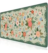 HAOCOO Floral Desk Mat for Keyboard and Mouse, Desk Matt for Desktop, Large Mouse Pad, Non-Slip K...