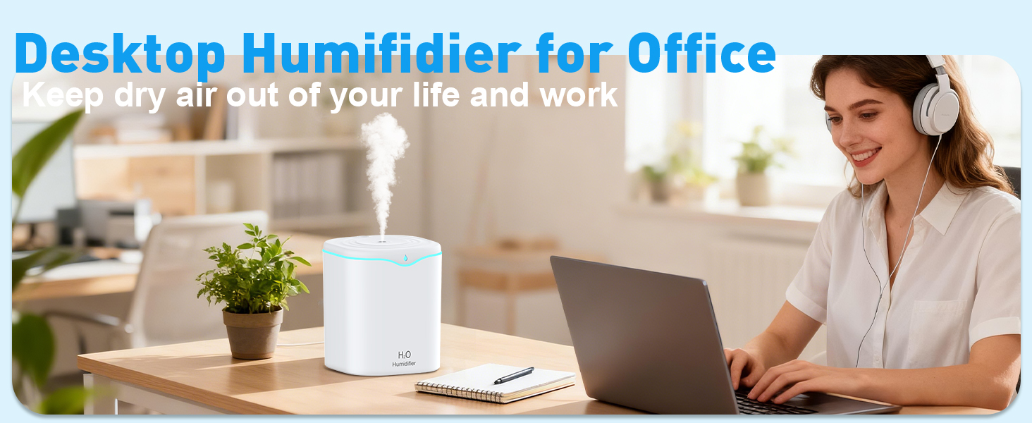 iucpss desktop humidifiers for bedroom &amp;amp; office, keep dry air out of your life and work