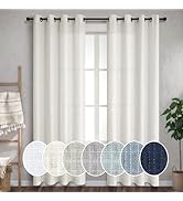 Cream Curtains for Living Room 84 Inch Length 2 Panel Sets Ivory Off White Simple Boho Decor Cott...