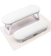 Subay Nail Arm Rest, Foldable PU Leather Nail Hand Rest for Acrylic Nails Cushion Hand Holder, Na...
