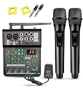 5 Core Audio Mixer Sound Board 4 Channel XLR Stereo Receiver w Bluetooth USB Microphone PA Karaok...