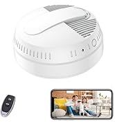 LIZVIE Hidden Camera Smoke Detector, 10000 mAh 1080P Wireless 2.4G WiFi Hidden Camera SD Storage/...