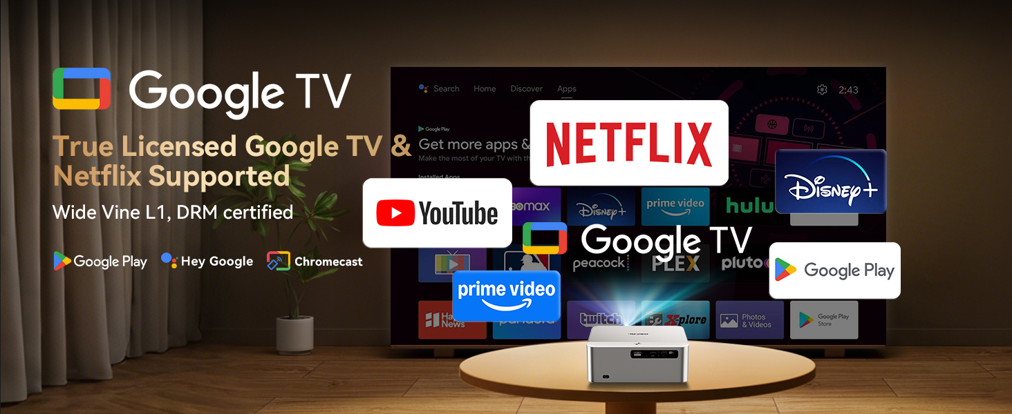 Projector, projector with wifi and bluetooth, 4k projector, movie projector, projector for bedroom