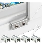 Consss Sliding Window Locks, 4 Pack Window Locks with Key for Up and Down &amp; Horizontal Sliding Wi...