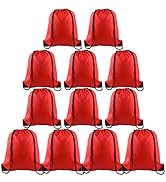 KUUQA 12 Pcs Drawstring Backpack Bags Sport Gym Sack Cinch Bags Bulk for School Traveling and Sto...