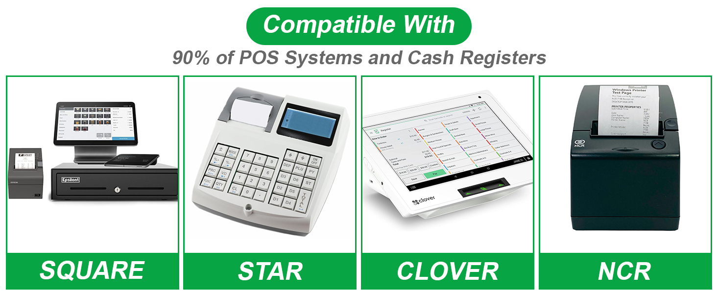 20 Rolls Cash Register POS Receipt Paper