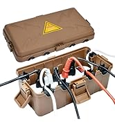 Hrensaw Medium Outdoor Electrical Box(10.6x5.5x4.5inch),Weatherproof Connection Box w/6 Cable Ent...