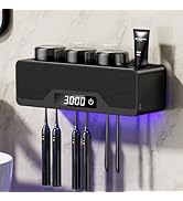 Wall-Mounted Toothbrush Holder, Wekity Automatic Toothpaste Dispenser Space Saving Toothbrush and...