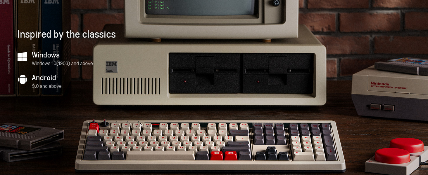 Retro Mechanical Keyboard 108 keys for Windows and Android Programmable Keyboard Hot-swappable