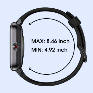 Pedometer Smart Watch - Item Size