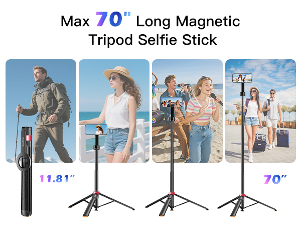 [1s-Open] Magnetic Phone Tripod for iPhone MagSafe